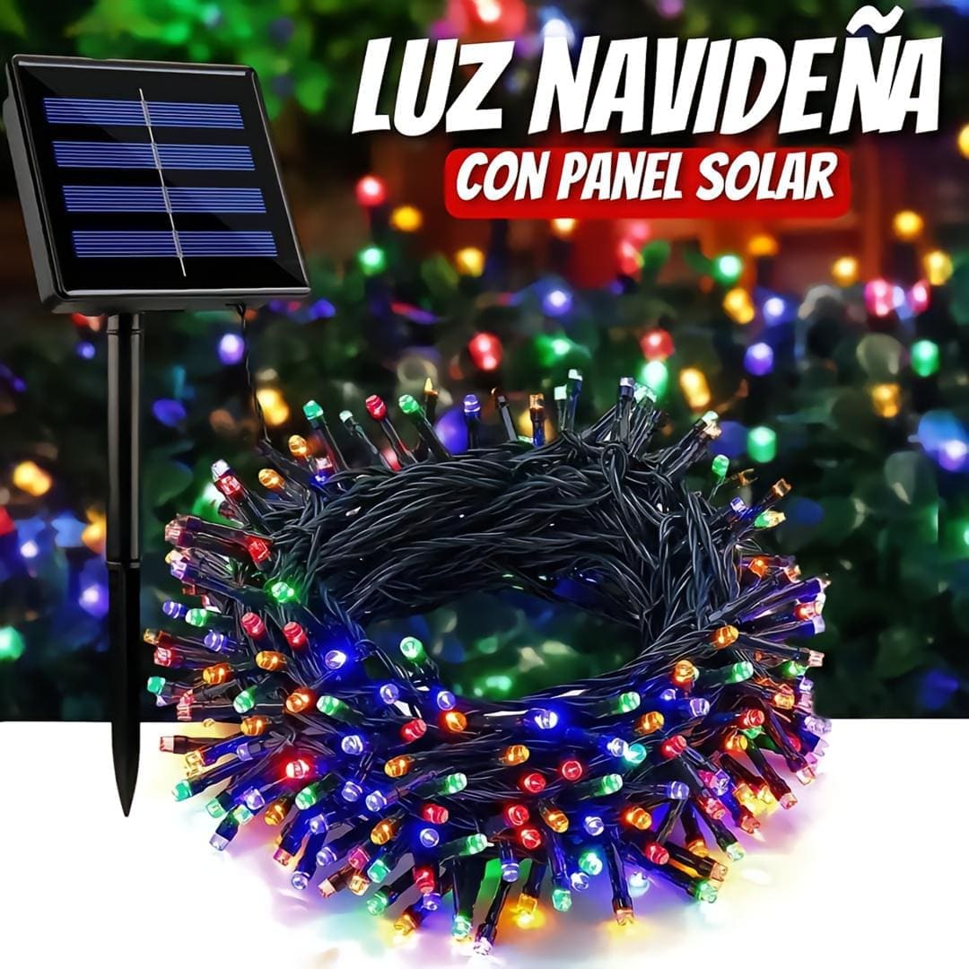Luces Navideñas con Panel solar 20M