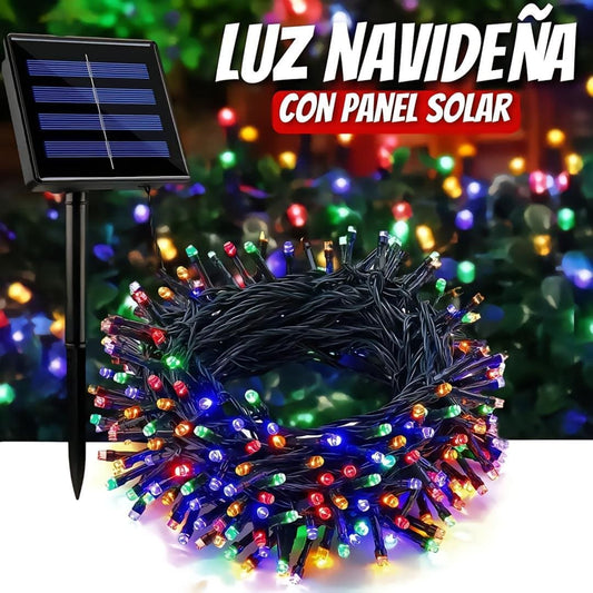 Luces Navideñas con Panel solar 20M
